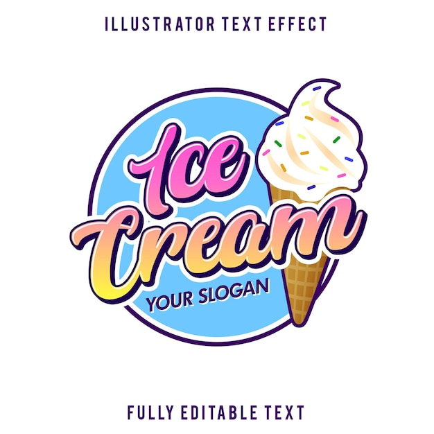 Plantilla de logotipo de helado