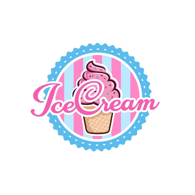 Plantilla de logotipo de helado