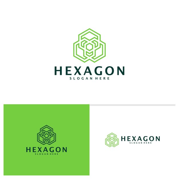 Plantilla de logotipo de hexágono Vector de diseño de logotipo de hexágono creativo Concepto de logotipo de hexágono