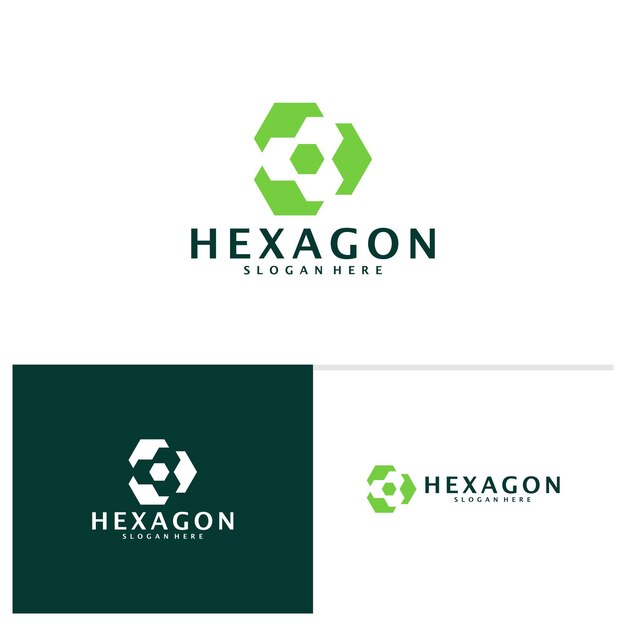 Plantilla de logotipo de hexágono Vector de diseño de logotipo de hexágono creativo Concepto de logotipo de hexágono