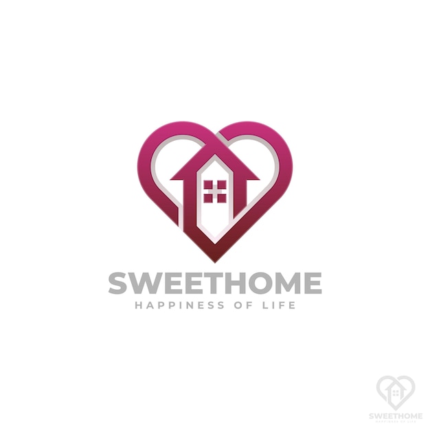 Vector plantilla de logotipo de hogar dulce hogar