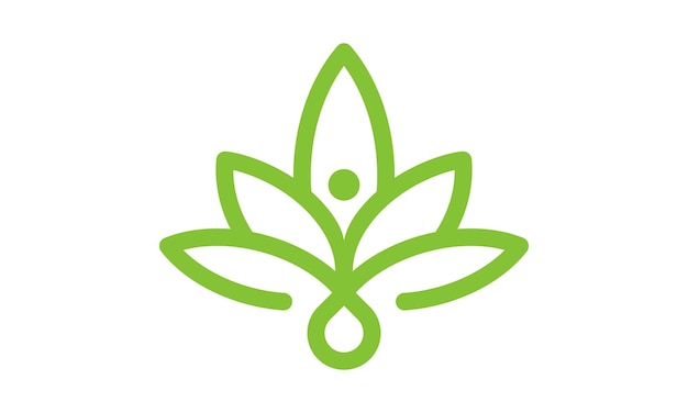 Plantilla de logotipo de hoja de cannabis