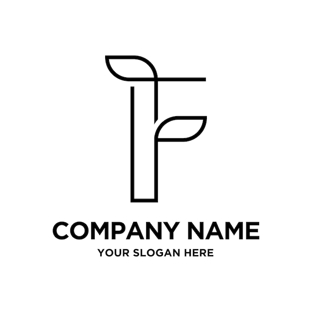 plantilla de logotipo de hoja creativa