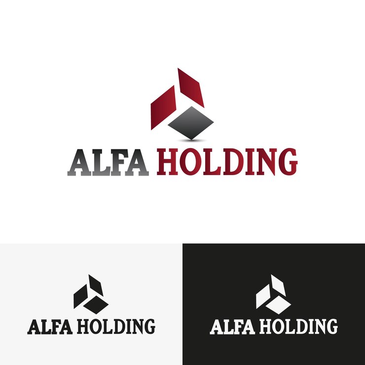 Plantilla de logotipo holding, grupo, empresa, contabilidad, agencia, tecnología, gestión, asociado