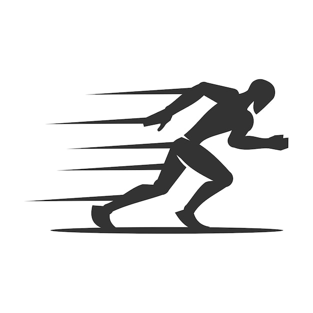 Vector plantilla de logotipo de hombre corriendo icono ilustración identidad de marca ilustración aislada y plana gráfico vectorial