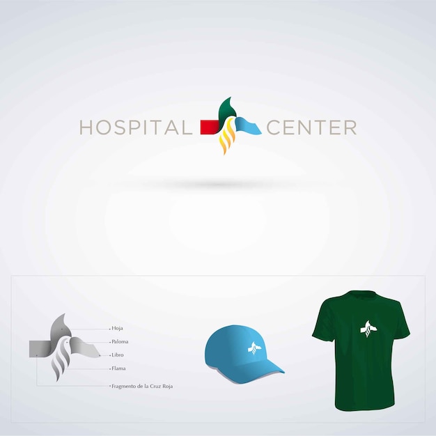 Plantilla de logotipo de hospital center