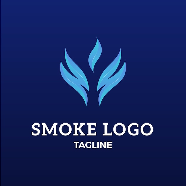 Vector plantilla de logotipo de humo degradado