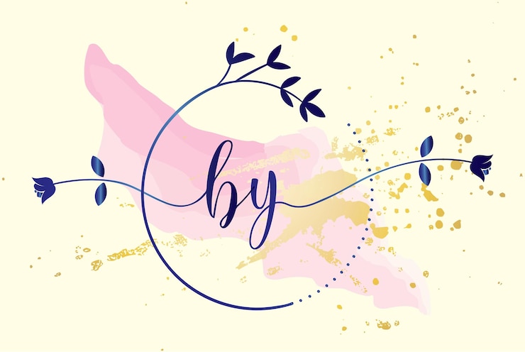 Vector plantilla de logotipo hy de letra inicial femenina de lujo