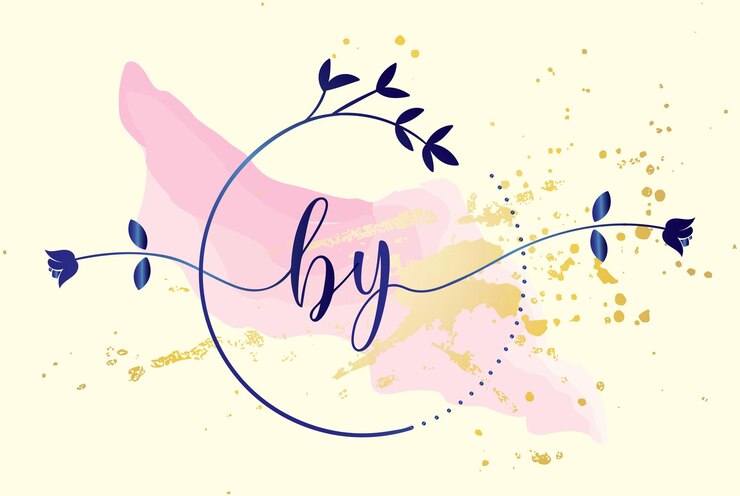 Vector plantilla de logotipo hy de letra inicial femenina de lujo
