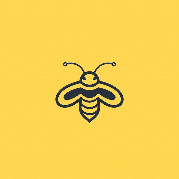 Plantilla de logotipo de icono de abeja