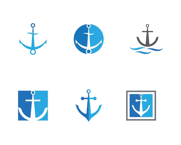 Plantilla de logotipo de icono de ancla
