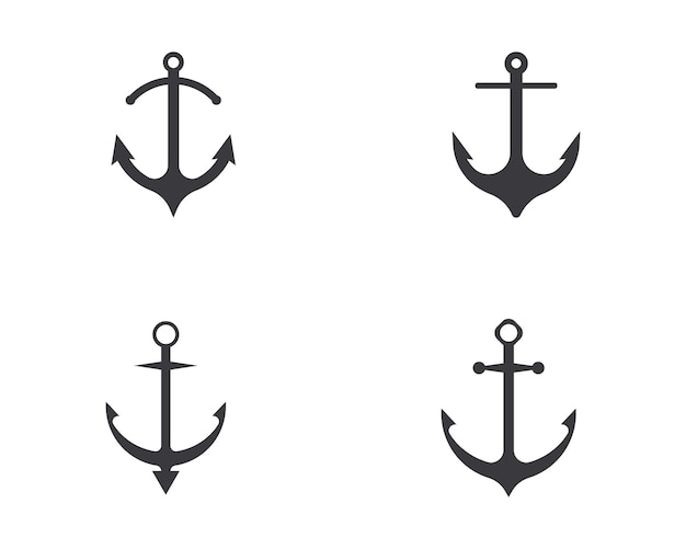 Plantilla de logotipo de icono de ancla