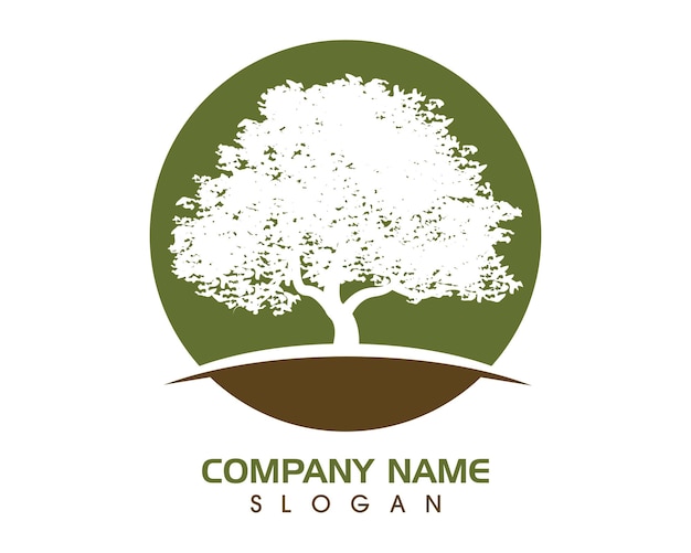 Plantilla de logotipo de icono de árbol