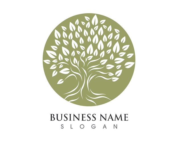 Plantilla de logotipo de icono de árbol