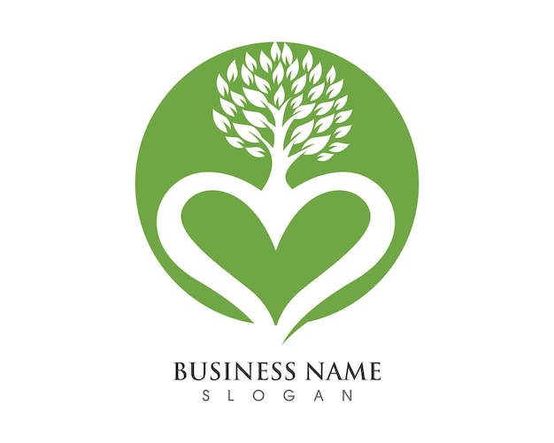 Plantilla de logotipo de icono de árbol