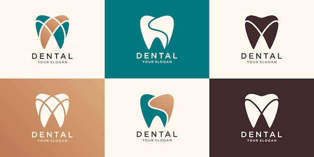 Plantilla de logotipo de icono de cuidado dental