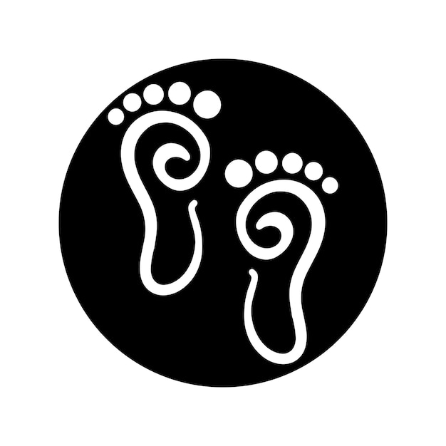 Plantilla de logotipo de icono de cuidado y pie Cuidado de la salud del pie y el tobillo