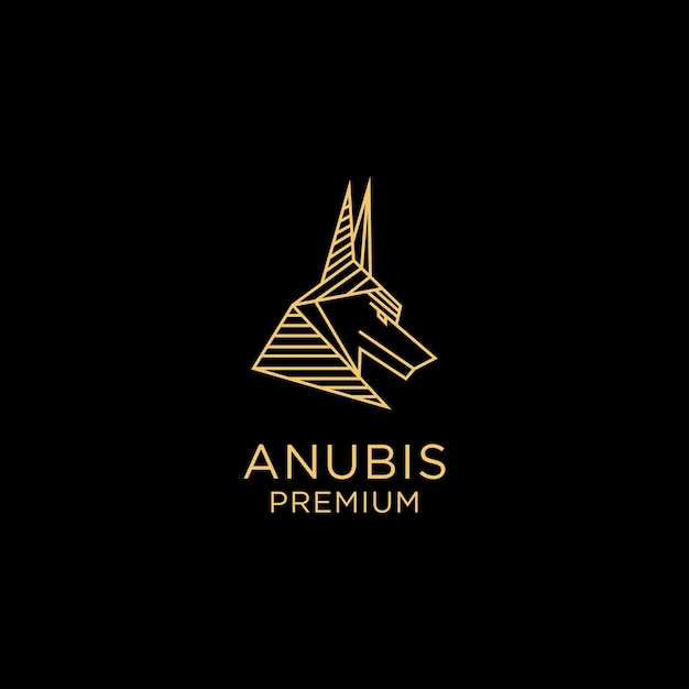 Plantilla de logotipo de icono de diseño de anubis