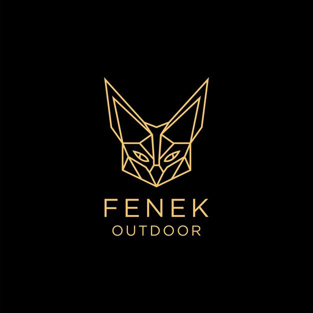 plantilla de logotipo de icono de diseño de fenek