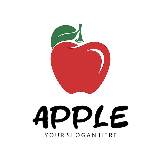 Plantilla de logotipo de icono de diseño de ilustración de vector de Apple