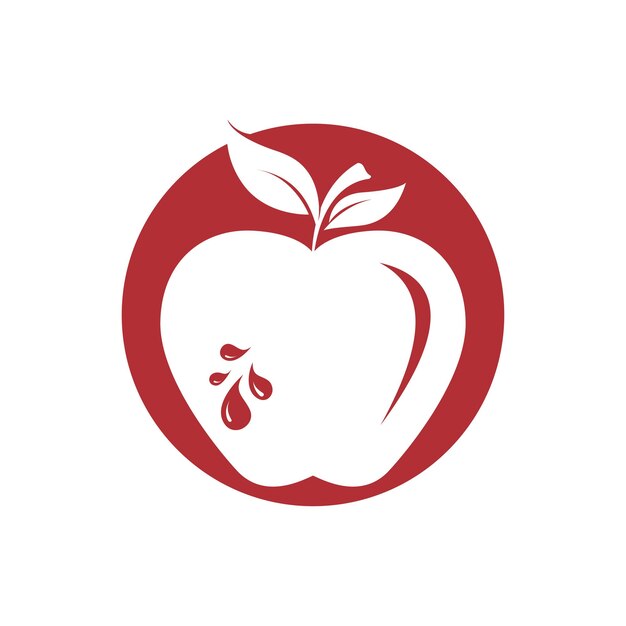 Plantilla de logotipo de icono de diseño de ilustración de vector de Apple