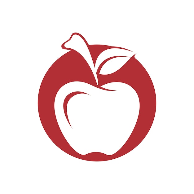 plantilla de logotipo del icono de diseño de ilustración vectorial de Apple