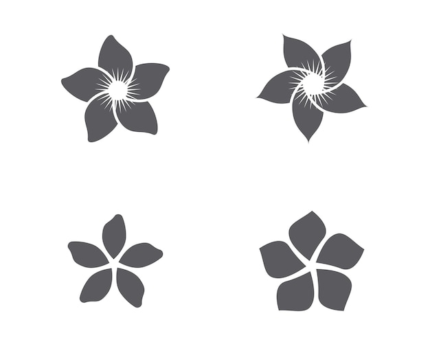 Plantilla de logotipo de icono de flor de jazmín