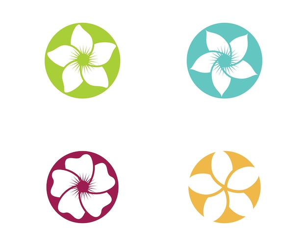 Plantilla de logotipo de icono de flor de jazmín