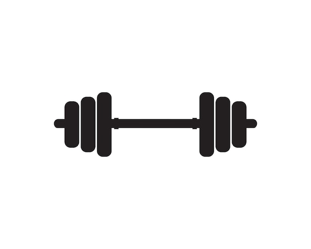 Plantilla de logotipo de icono de gimnasio con mancuernas Barbel
