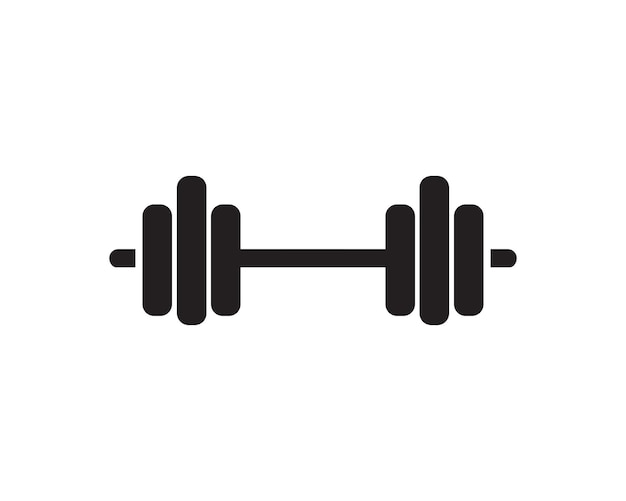 Plantilla de logotipo de icono de gimnasio con mancuernas Barbel