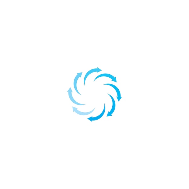 Plantilla de logotipo de icono de ilustración de vector de círculo de flechas