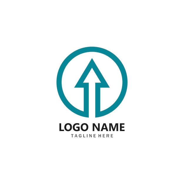 Plantilla de logotipo de icono de ilustración de vector de negocio de flechas