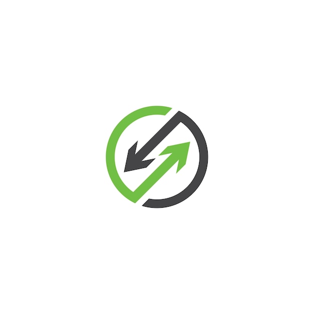 Plantilla de logotipo de icono de ilustración vectorial de flechas