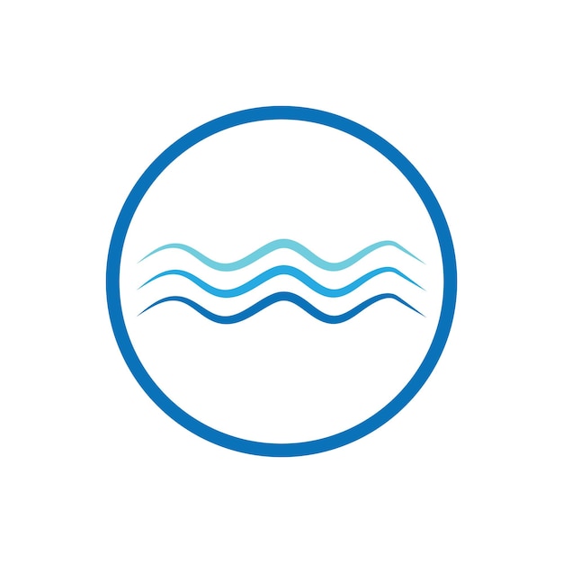 Plantilla de logotipo de icono de onda de agua