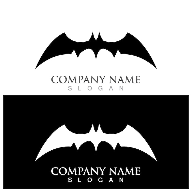 Plantilla de logotipo de icono de vector de murciélago