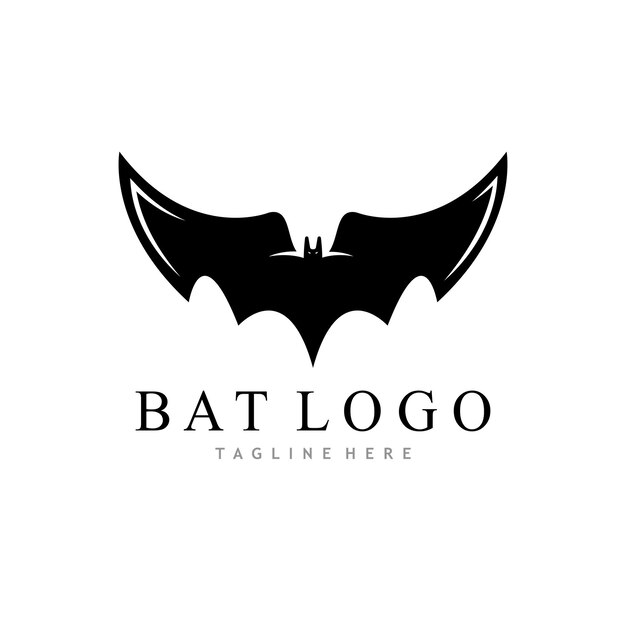 Plantilla de logotipo de icono de vector de murciélago