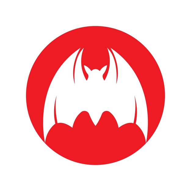 Plantilla de logotipo de icono de vector de murciélago