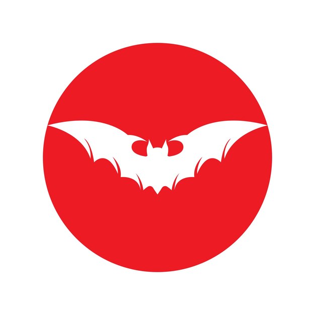 Plantilla de logotipo de icono de vector de murciélago