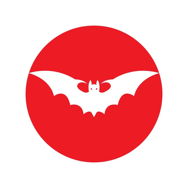 Plantilla de logotipo de icono de vector de murciélago