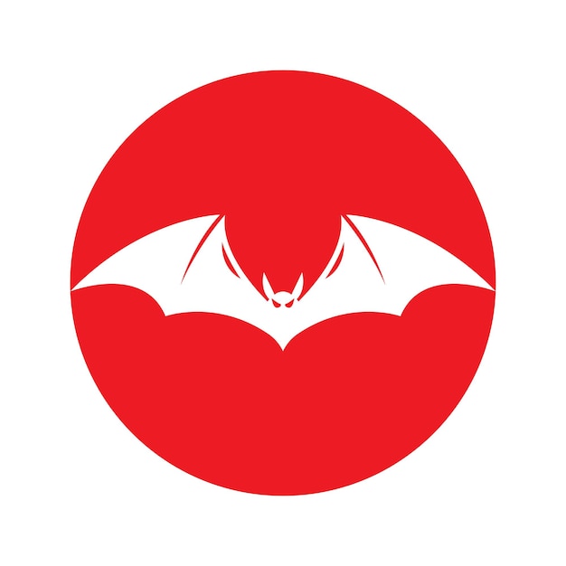 Plantilla de logotipo de icono de vector de murciélago
