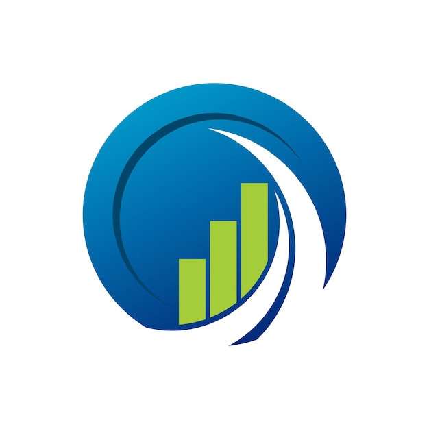 plantilla de logotipo del icono vectorial del gráfico de la bolsa de valores