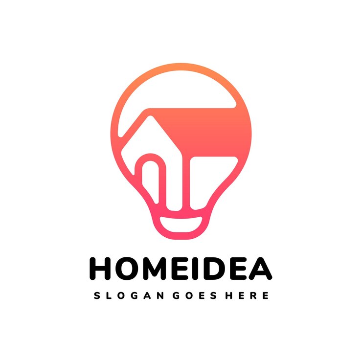 Vector plantilla de logotipo de idea inmobiliaria