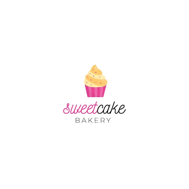 Plantilla de logotipo de identidad corporativa de dulce pastel