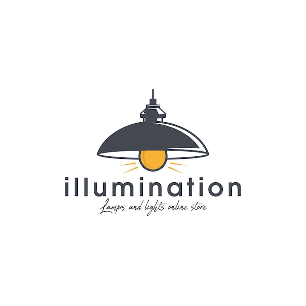 Plantilla de logotipo de iluminación de lámpara