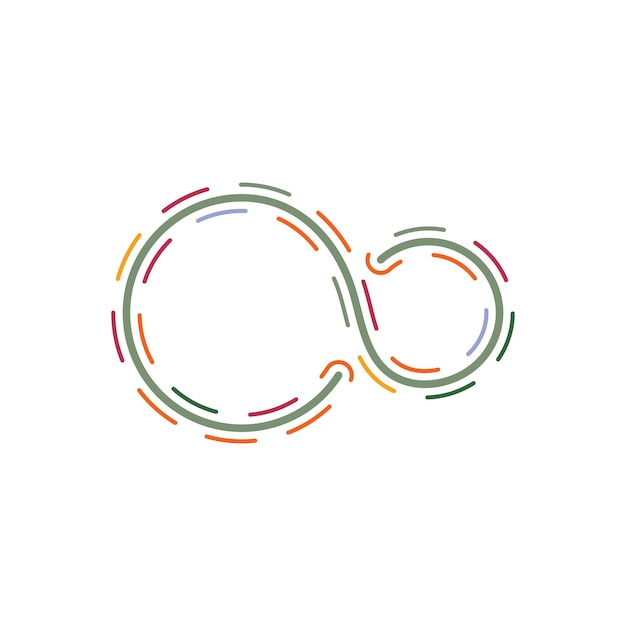 Plantilla de logotipo de ilustración infinita vector diseño plano eps 10