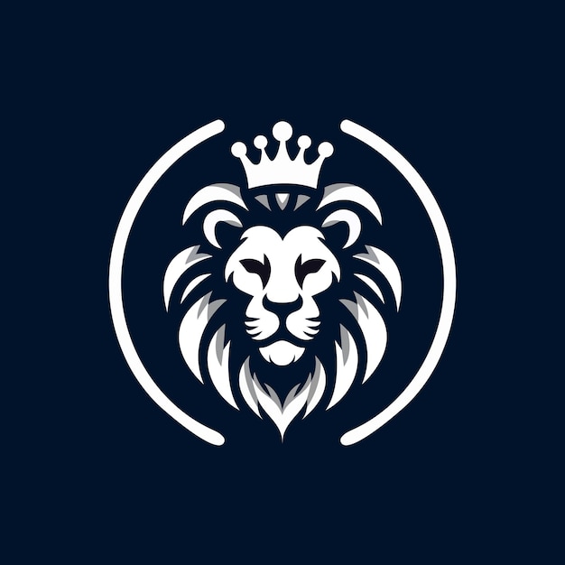 plantilla de logotipo de ilustración de león única
