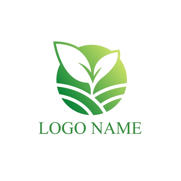 Plantilla de logotipo de ilustración de naturaleza verde redes sociales