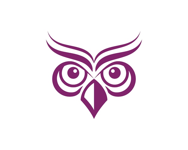 plantilla de logotipo de ilustración de pájaro búho