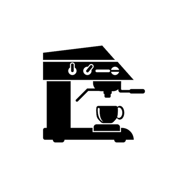 Vector plantilla de logotipo de ilustración de vector de icono de cafetera