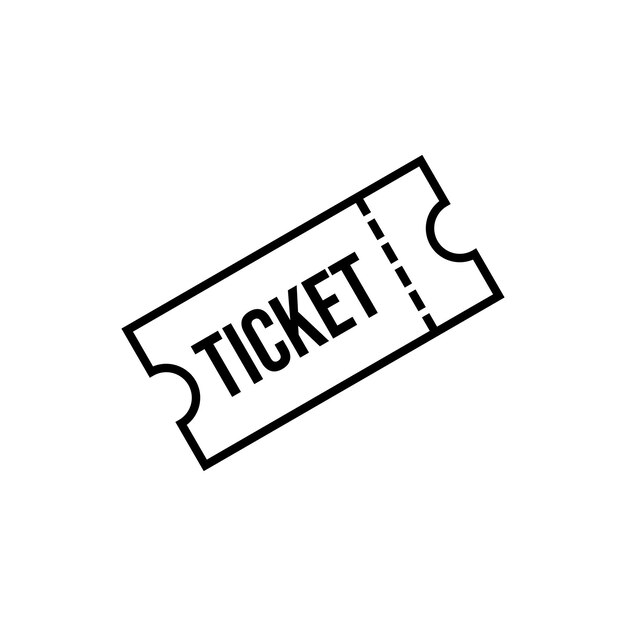 Plantilla de logotipo de ilustración vectorial de icono de boleto